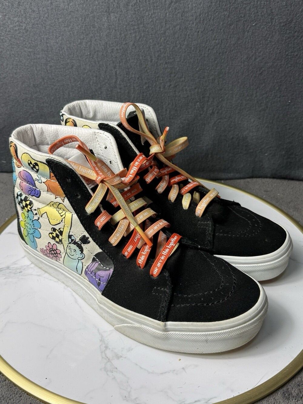 Vans Sk8-Hi Cultivate Care Mens 6 Womens 7.5 Black Suede High Top Sneaker Canvas